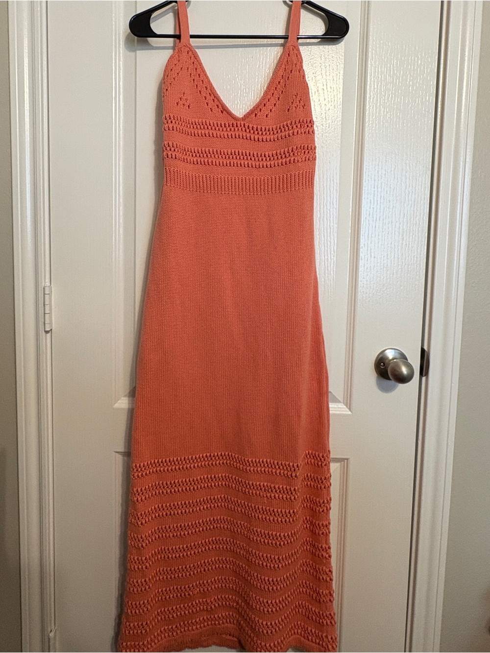 Cleobella Coral Crochet-Trim Maxi Dress Size Medium